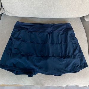 lululemon navy blue pace rival skirt